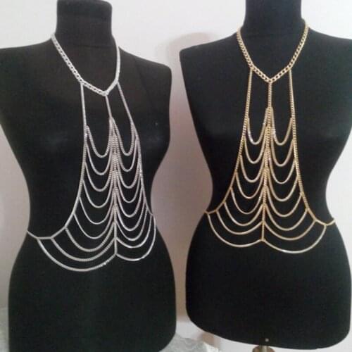 New sexy summer beach bikini accessories cross necklace present body chain link waist belly chain women expansion bijuterias