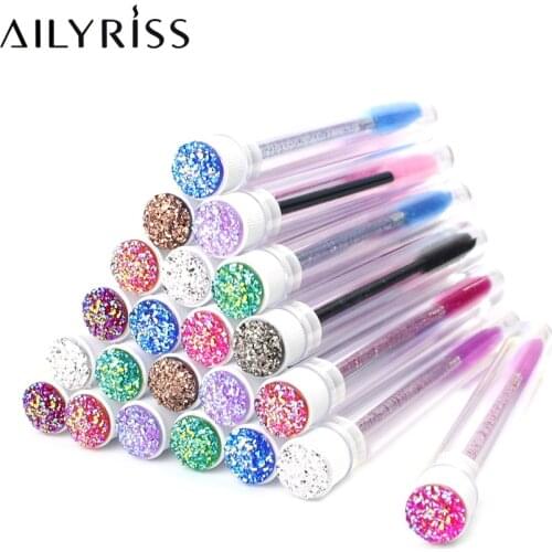 NEW Eyelash Extender Disposable Eyebrow Brush Separate Tube Design Charming Diamond Bottom Mascara Stick Applicator