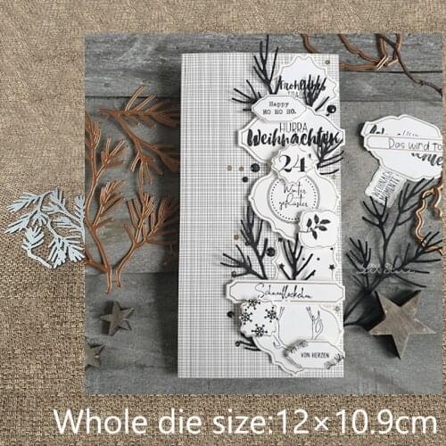 New Design Craft Metal stencil mold Cutting Dies 4pcs branches decoration scrapbook die cuts Album Paper Card Craft Embossing