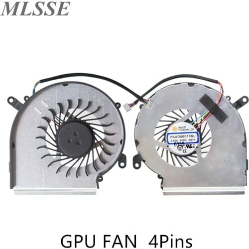 New Original GPU CPU Cooling FAN Cooler FOR MSI GE72 GE62 PE60 PE70 GL62 GL72 GP62 2QE 6QG MS-1794 MS-1795 PAAD06015SL 4Pins FAN