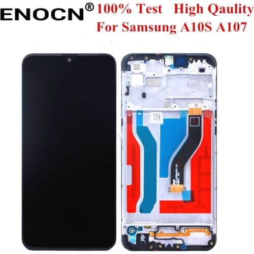 Original 6.2"For Samsung A10S LCD screen display A107F A107F/DS with touch with frame assembly Replacement repair parts