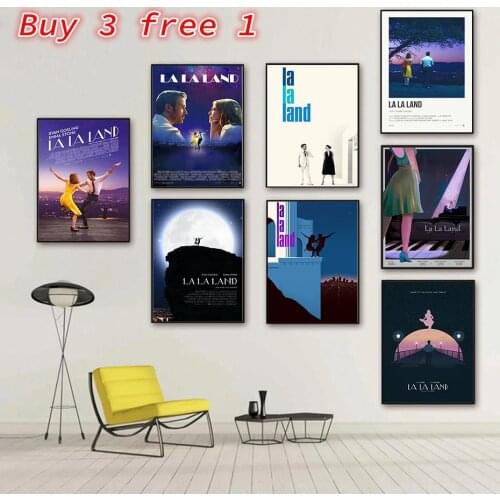 LA LA LAND Film coated paper poster Paper Bar Cafe Home Decor Painting Wall Sticker
