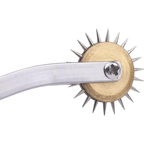 DIY Scoring Wheel Handmade Leather Carving Hand-stitched Cow Leather Vegetable Tanned Leather Paper Cloth Spacing Wheel