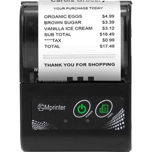Portable mini thermal printer bluetooth