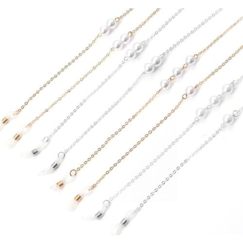 Simple Pearl Chains & Lanyards Women Men Fashion Jewelry Accessories Mask Chain Good Gift Neck Strap Rope Avoid Loss