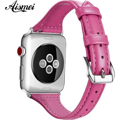 Fashion Small Genuine leather strap for apple watch band 42 mm 38 mm for iwatch watchband Series 1 2 3 Replaceable Accessories