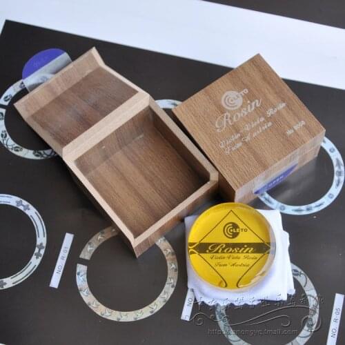 Luxurious LETO 8008 Square Wooden Box Violin Viola Cello Bows Rosin