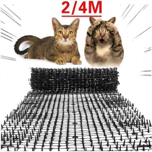 2/4M Garden Prickle Strip Cat Scat Repellent Mats Anti Cats Net Spike Deterrent Keep Cat Dog Away Digging Climbing Pets Supplie