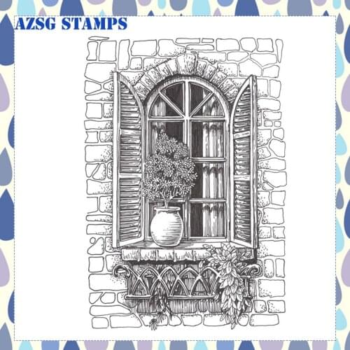 AZSG Vintage Windowsill Clear Stamps NEW 2021 For DIY Scrapbooking/Card Making/Album Decorative Silicone Stamp Crafts