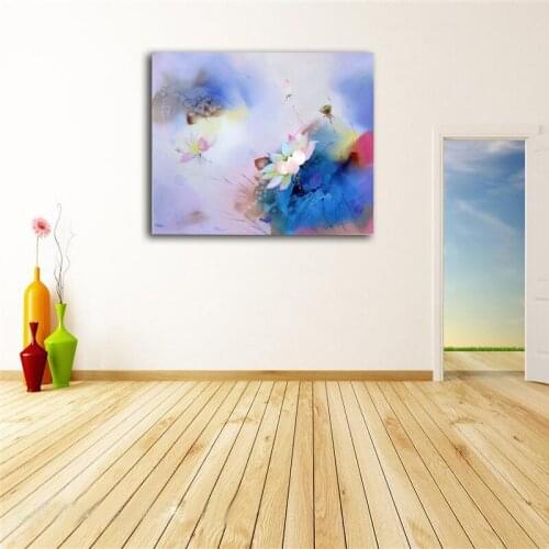 Modern home decor hand-painted oil painting beautiful flowers art pictures DM150625-10
