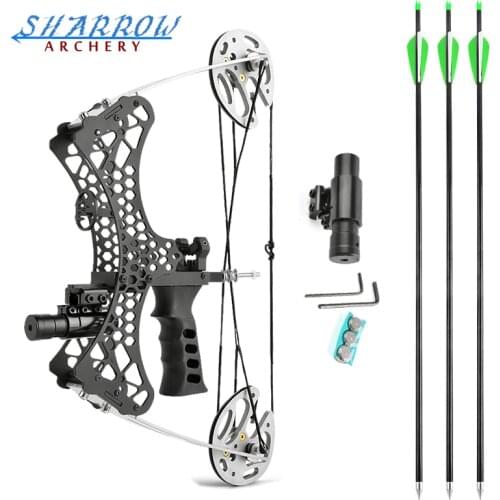 1Set Archery Compound Bow 35lbs Mini Portable with 3 Arrows High Quality Beginner Exercise Outdoor Hunting Shooting