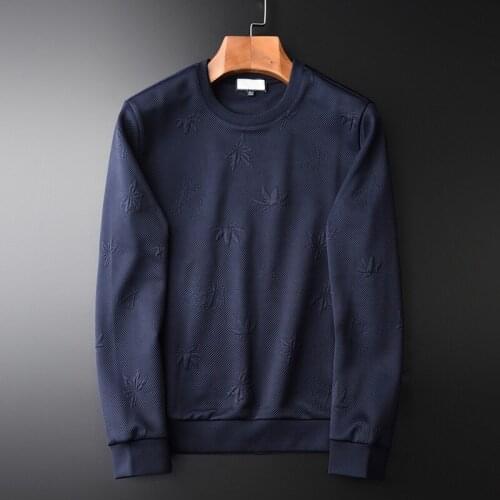 Classic Spring And Autumn Sweatshirt Male High Quality Round Collar Yarn Dye Mens Hoodies 4xl Slim Fit Men Hoodie