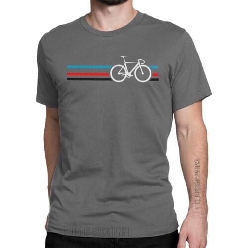 Bike Stripes Velodrome Bicycle T-Shirts Men Funny Cotton Tee Shirt Crewneck Classic Short Sleeve T Shirts Gift Idea Tops