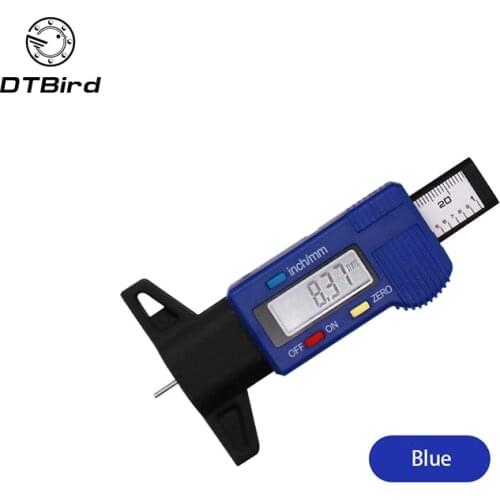 High-Precision Blue Digital Tread Depth Gauge For Car 0-25.4MM Tyre Gauge Tire pressure Wear Detection Car Safety Measurer Tool