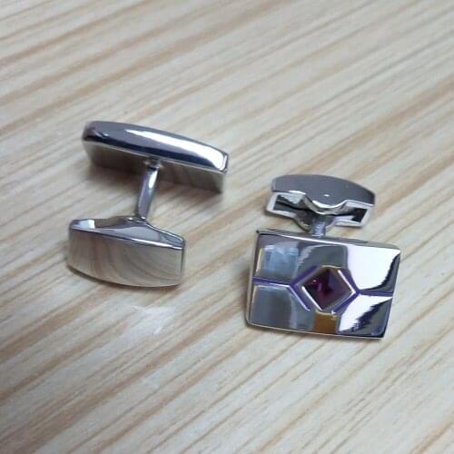 SAVOYSHI Newest Shirt Cuffs Cufflinks for Mens Gift High Quality Crystal Cuff links Fashion Male Jewelry limited sales