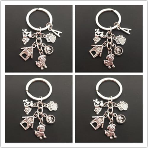 1pc Dog Bone Dog Paw Alloy Key Chain For Women Girl Bag Keychain Charm Pendant Jewelry Aceessories Gift For Dog Lover