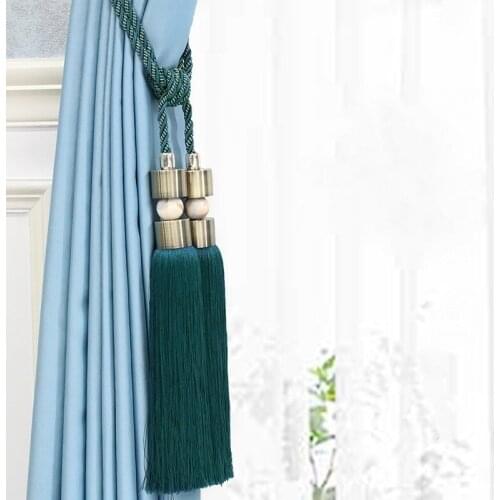 1PC Curtain tieback Hanging Ball Curtain Hook Bandage Lashing Lobbing Strap Tassel Tieback Buckle Home Decoration