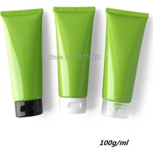 100g Peak Green Cosmetic Soft Tube For Facial Cleanser 100ml Empty Squeeze Hand Cream Gel Lotion Emulsion Refillable Container