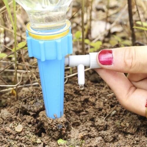 12PCS Switch Control Valve Drip Irrigation Automatic Watering Spikes Irrigation Automatic Adjustable Flow Watering Device