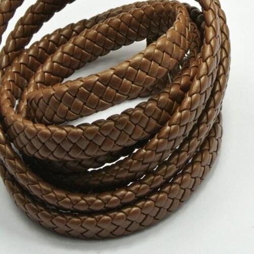 16.4 Feets jewely decoration accessories Coffee Flat Braided Synthetic Leather Cord 10X4mm