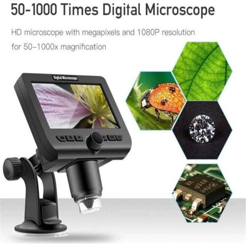 50-1000X Digital Microscope WiFi 1080P HD Computer Images Video USB2.0 8 LED Light Wireless Magnifier 3.7V Li-ion Battery