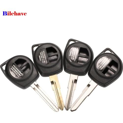 Bilchave 10pcs 2 Buttons Remote Car key Case + Button Pad For Suzuki Grand Vitara Igins Alto SX4 Agila TOY43 HU133R SZ11R Blade