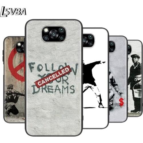 Banksy Street Art For XiaoMi Poco X2 X3 NFC M2 M3 F1 F2 C3 Pro Mi Mix 3 Play A3 A2 A1 CC9E CC9 5X 6X 5 6 Lite Phone Case