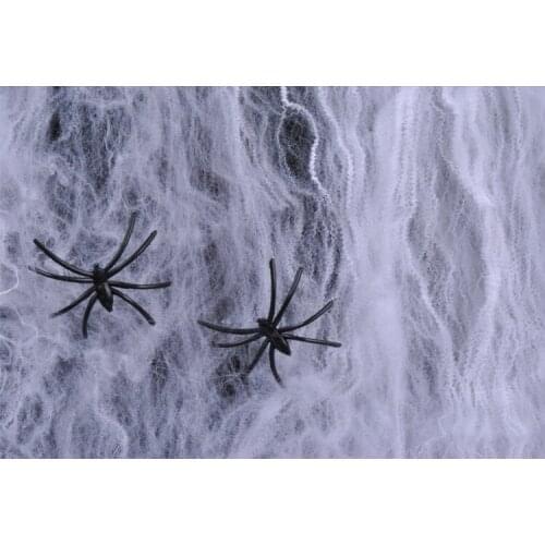 ANGRLY Halloween Haunted House Bar Scene KTV Decorative Props Spider Silk Spider Web Spider Spider Cotton Belt Accessories Gifts