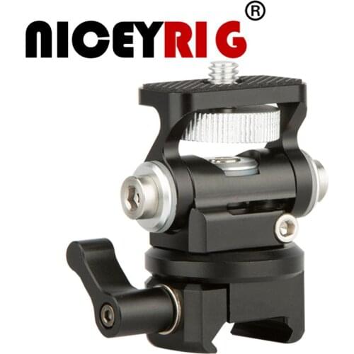 NICEYRIG DSLR Camera Field Monitor Holder Mount with NATO Lock Clamp For 5 inch or 7 inch monitor