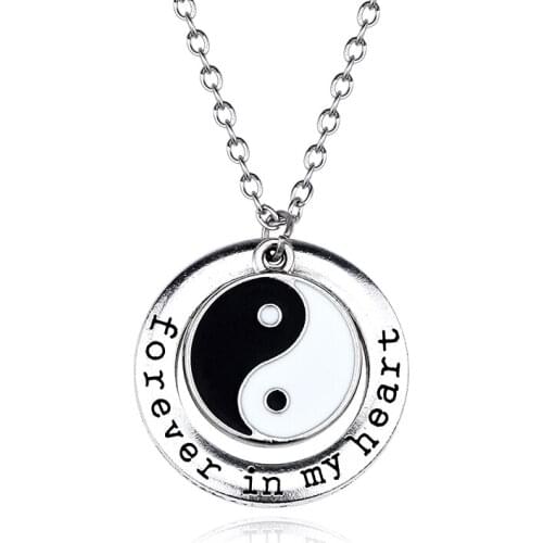 DIY Tai Chi Yin Yang Trendy Best Friend Pendant Unisex BBF Couple Pendants&Necklaces Valentines Day Gifts Lovers Dropshipping
