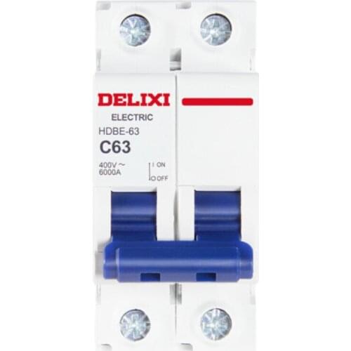HDBE-63 C 2P 63A HDBE632C63 2P | 63A | C | 6KA HDBE-63 miniature circuit breaker
