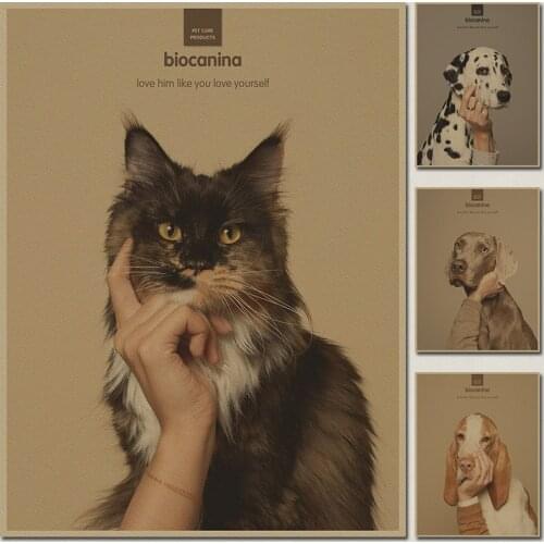 Vintage Poster Wall Art Dog Retro Nostalgia Gentleman Oil Painting Animal Picture Living Room Home Decor