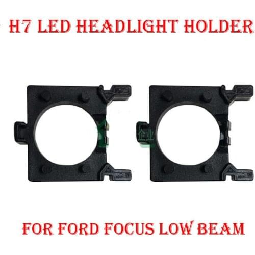 2PCS H7 LED Headlight Conversion Kit Bulb Holder Adapter Base Retainer Socket For Ford Focus Low Beam Halogen Lamp Converter