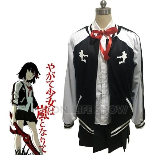 Anime KILL LA KILL Matoi Ryuko Cosplay Costume Uniform Coat Unisex Baseball Jacket Matoi RyukoWig Free Shipping