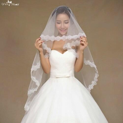 LZP055 Veil One Layer 1.5 Meters Crystal Bridal Veil Wedding Veils