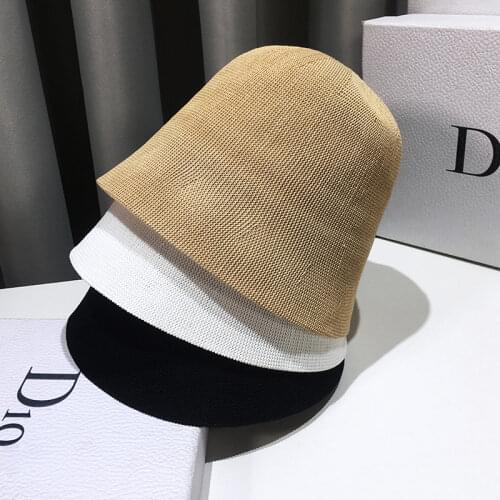 Bucket hat womens 2020 New Chic Summer sun protector hat lady small Bucket Hat For Women basin cap cotton Linen women hat craisy