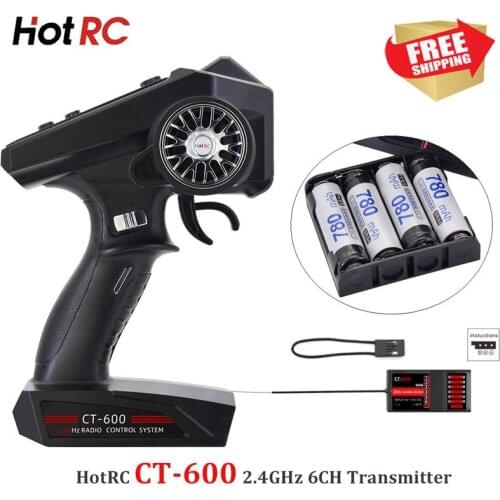 RC Car radio control Hotrc CT-600 2.4GHz 6CH FHSS Radio Transmitter Receiver Boat Tank Racer Drone Quadcopter
