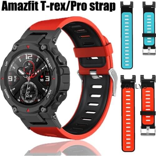 New Sport Strap For Huami Amazfit T Rex Strap smart watch Adjustable Bracelet For Xiaomi Amazfit T-Rex Pro Watch Silicone Strap