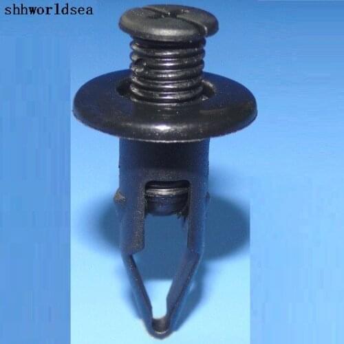 Shhworldsea 500pcs Nylon Black Bumper Fascia Push-Type Retainer Fastener Clip For Honda 91502-SN4-000, 91502-SM4-000