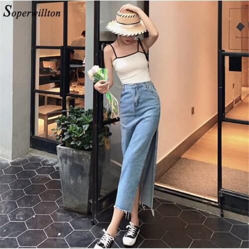 Джинсовые юбки-карандаши Soperwillton China At AliExpress