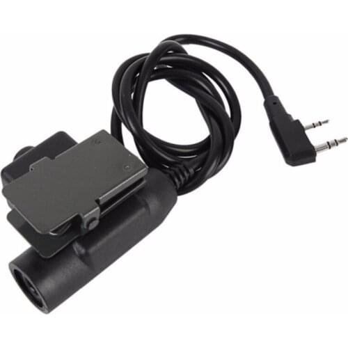 Tactical U94 PTT Cable Plug Headset Adapter for Kenwood Baofeng UV-5R UV-5RE Plus BF-888S UV-6R H777 Walkie Talkie Ham Radio