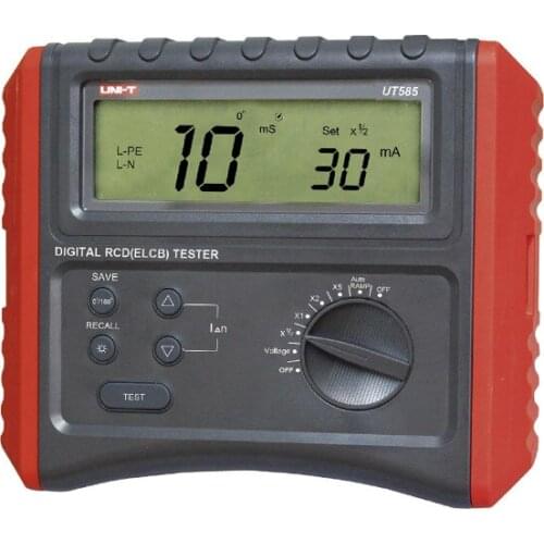 Uni-t Digital RCD (ELCB) Tester Leakage Protection Switch Tester Battery Powered AC Voltage Test UNI-T UT585