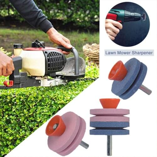 Lawn Mower Sharpener Grinding Tool Alumina Ceramic Sharpener for Pneumatic Lawn Mower Electric Drill Hand Drill