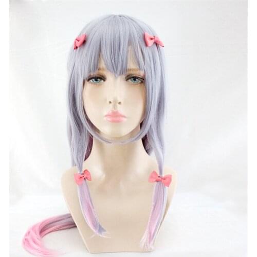 Japan Eromanga Sensei Izumi Sagiri Wig Anime Synthetic Hair Cosplay Costume Decor Prop Collection for Women Girl 1pcs
