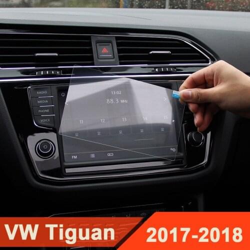 Car GPS Navigation Tempered Glass Screen Protector Steel Portective Film For Volkswagen VW Tiguan mk2 2016 2017 2018 Accessories