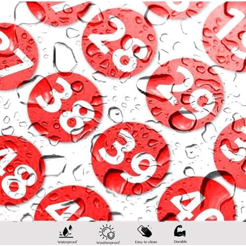 Waterproof Number 1-200 Labels Stickers For DIY Craft Nail Polish Lipstick Color Number Tags Bar Wine Glass Labe 1PC