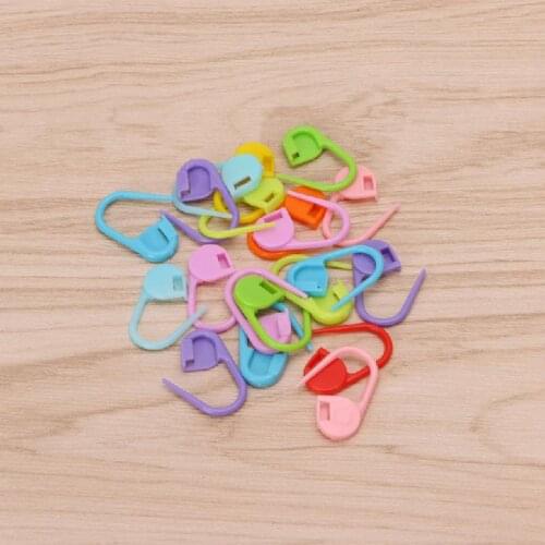 20Pcs Colorful Knitting Stitch Markers Crochet Locking Tool Craft Ring Holder 50JD