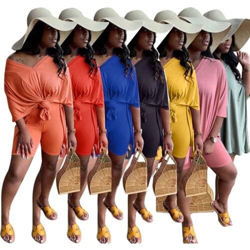 52XM10873 Autumn Summer Women Casual Fashion Loose Solid Batwing Sleeve Two Piece Set Top and Pants Tracksuit Sweatsuit Outfits