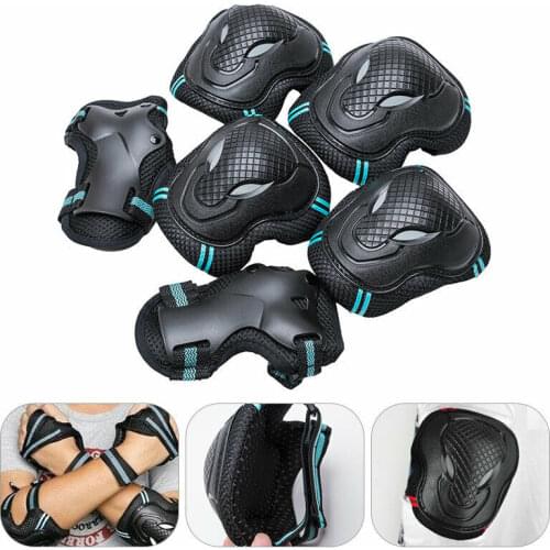 6pcs Skating Protective Gear Sets Elbow Knee Pads Bike Skateboard Adult Kid