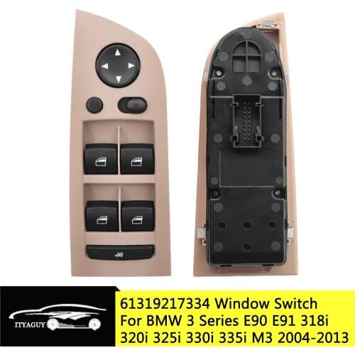 61319217334 Front Left Car Electric Master Window Lifter Control Switch Button For BMW 3 Series E90 E91 325i 328i 330i 2004-2013